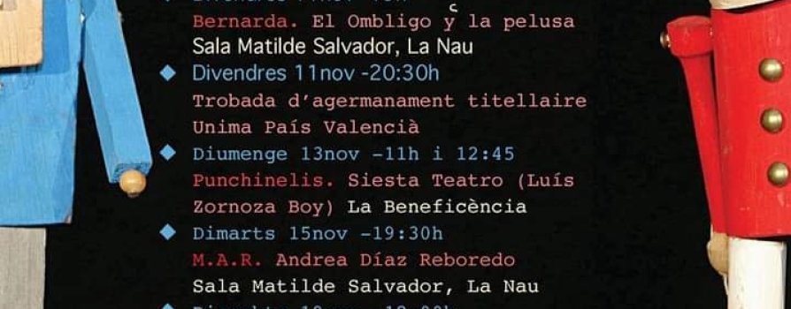 Record a EMPAR CLARAMUNT, novembre 2022 al FESTIVAL TITELLERIES DE VALÈNCIA – Organitza UNIMA P.V.